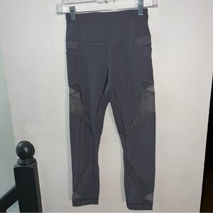 Lululemon Forget the Sweat High-Rise Mesh Yoga Pants Gray Women’s Size 4